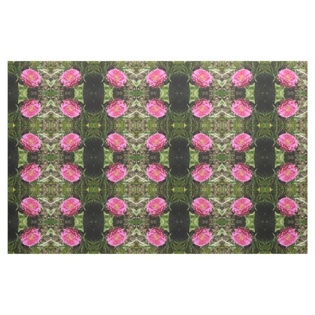 Pink Zinnia Gemustertes Gewebe Stoff (Fat Quarter (45,7 x 55,9 cm))