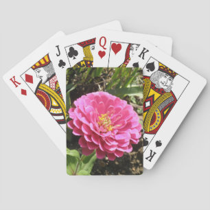 Pink Zinnia Playing Cards Spielkarten