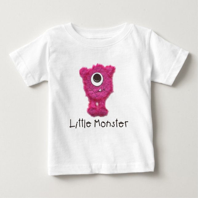Pink Zippy Little Monster Langschläfer T-Shirt (Vorderseite)