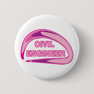 Pink Zivil Engineer Golfbälle Button