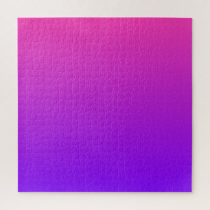 Pink zu Lila Moderner Farbverlauf Ombre Puzzle