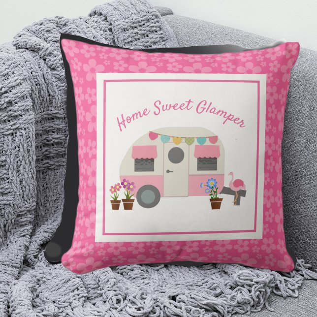 Pink Zuhause Sweet Glamper Camper Throw Kissen (Von Creator hochgeladen)