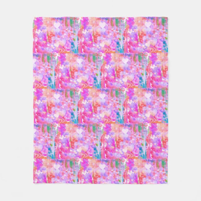 Pinkalicious Abstracts Design Fleecedecke (Vorderseite)