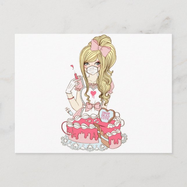 Pinkarol for Drop Dead Cute Postkarte (Vorderseite)