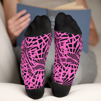 pinkblackanista floral socken