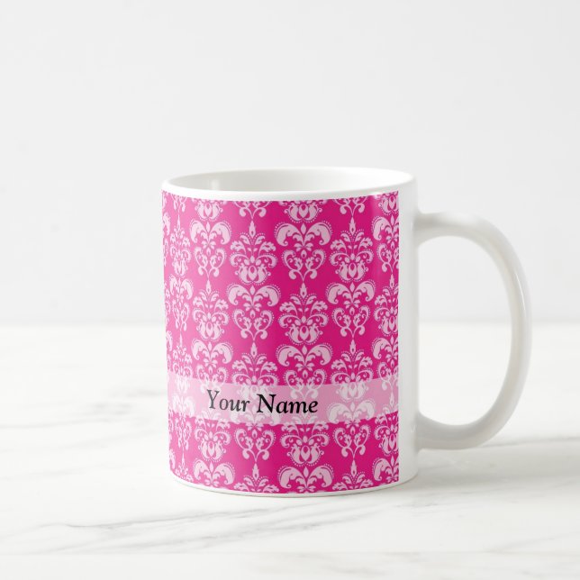 Pinkdamastmuster Tasse (Rechts)