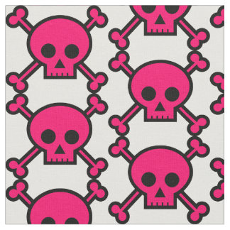 PINKDUGGERY - Pink-Schädel u. Knochen-Gewebe Stoff