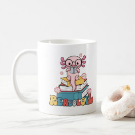 Pinke Axolotl Buchwürmer Buchleseflover Pub Kaffeetasse