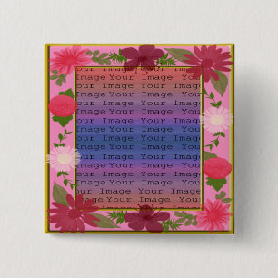 Pinke Blume - Schaltfläche mit benutzerdefiniertem Button