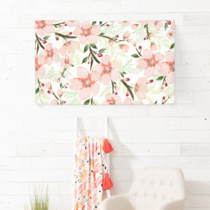Pinke Blumen Banner