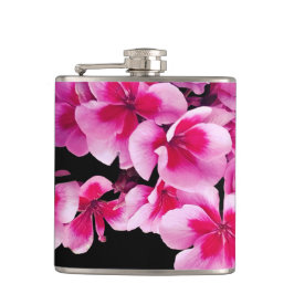 Pinke Blumen Flachmann