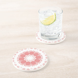 PINKE BLUMEN GETRÄNKEUNTERSETZER