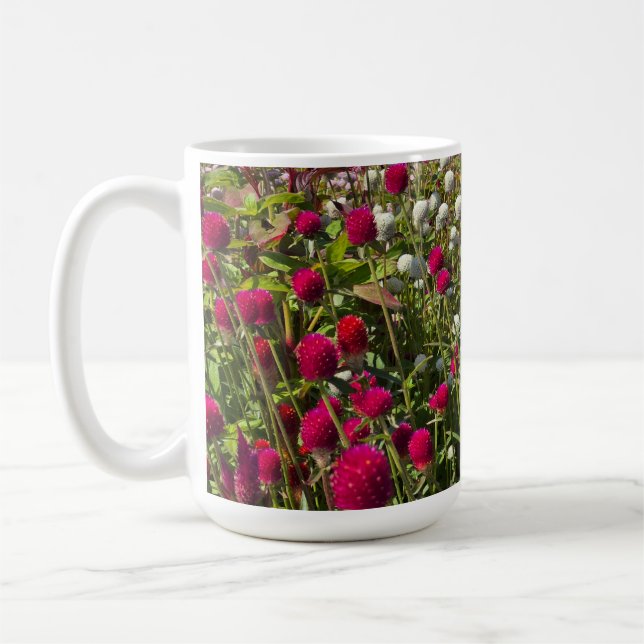 Pinke Blumen Kaffeetasse (Links)