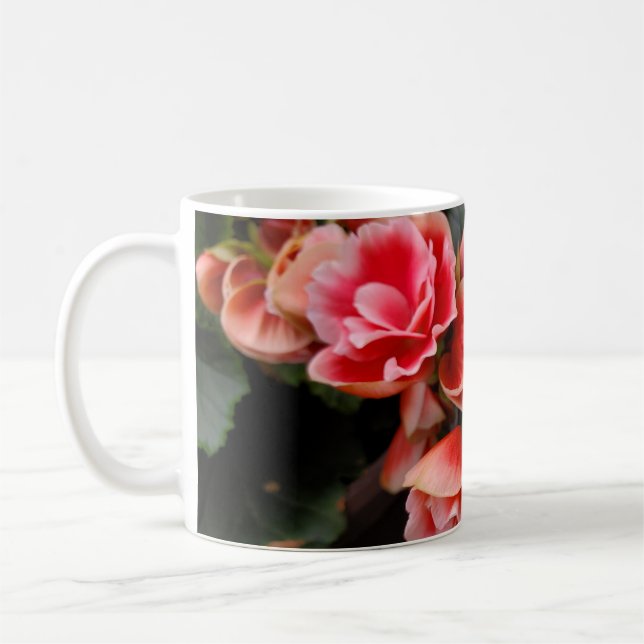 Pinke Blumen Kaffeetasse (Links)