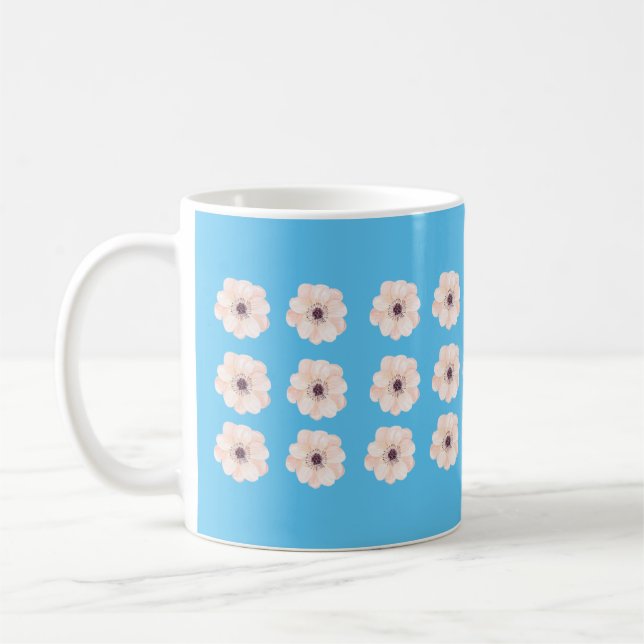Pinke Blumen Kaffeetasse (Links)