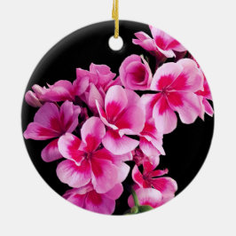 Pinke Blumen Keramik Ornament