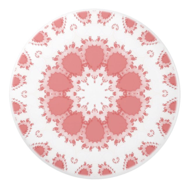 PINKE BLUMEN KERAMIKKNAUF (Vorderseite)