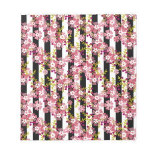 Pinke Blumen Notizblock