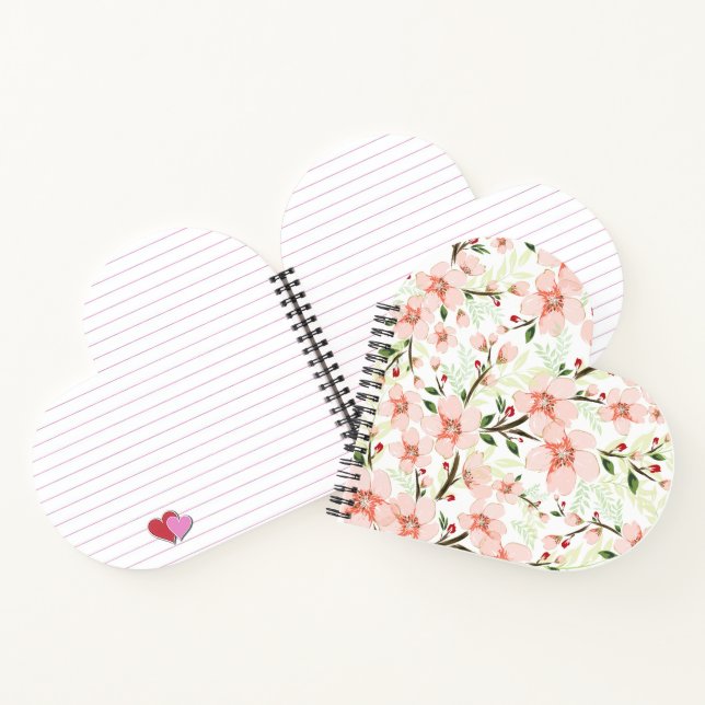 Pinke Blumen Notizbuch (Innenseite)