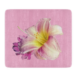 Pinke Blumen Schneidebrett