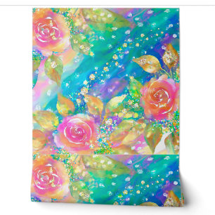 PINKE BLUMEN TAPETE