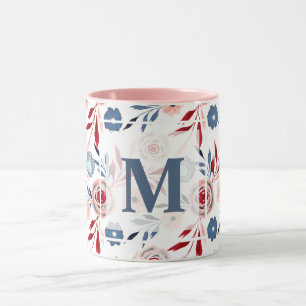 Pinke Blumen Tasse