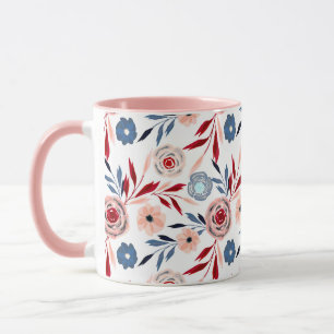 Pinke Blumen Tasse