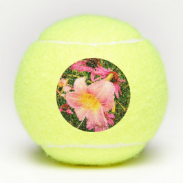Pinke Blumen Tennisbälle