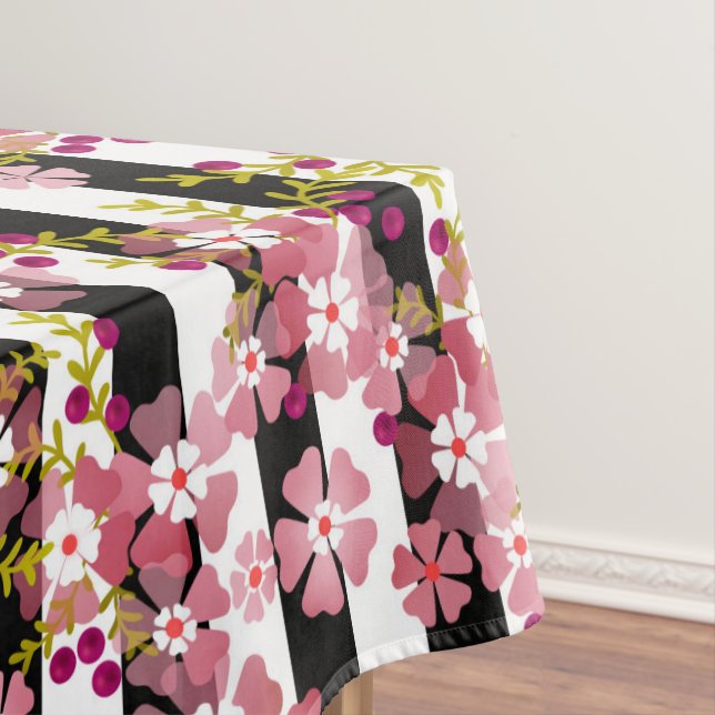Pinke Blumen Tischdecke (Beispiel)