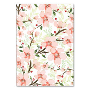 Pinke Blumen Tischnummer