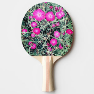 Pinke Blumen Tischtennis Schläger