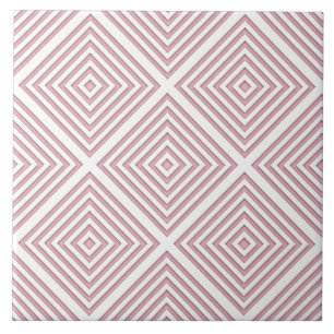 Pinke geometrische Quadrate Fliese