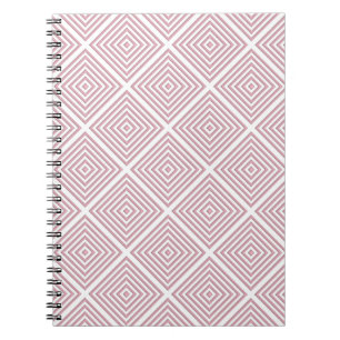 Pinke geometrische Quadrate Notizblock
