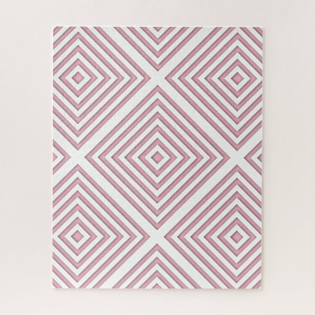 Pinke geometrische Quadrate Puzzle (Vertikal)