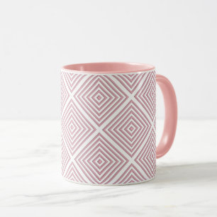 Pinke geometrische Quadrate Tasse