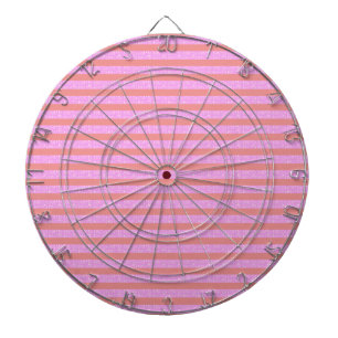 Pinke geometrische Streifen Dartscheibe