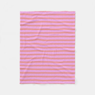 Pinke geometrische Streifen Fleecedecke