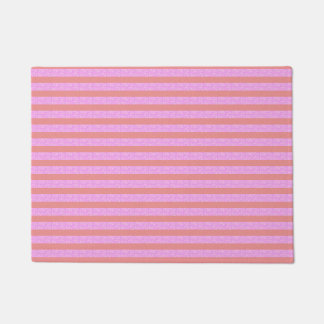 Pinke geometrische Streifen Fußmatte