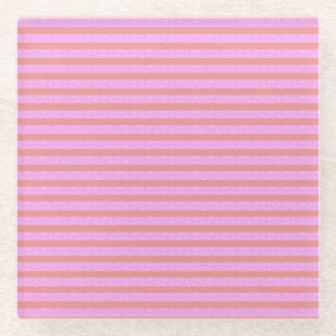 Pinke geometrische Streifen Glasuntersetzer