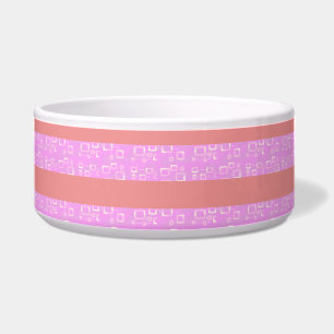 Pinke geometrische Streifen Napf