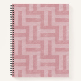 Pinke geometrische Streifen Notizbuch