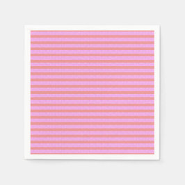 Pinke geometrische Streifen Serviette