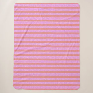 Pinke geometrische Streifen Sherpadecke