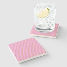 Pinke geometrische Streifen Steinuntersetzer