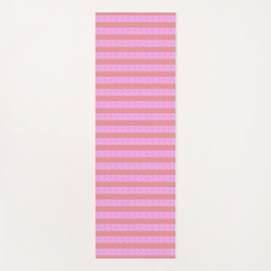 Pinke geometrische Streifen Yogamatte
