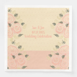 Pinke mit Polka-Punkten Serviette