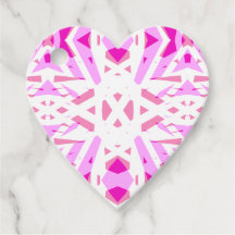 Pinke Weißes geometrisches Art Deco Valentine Lieb