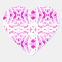 Pinke Weißes geometrisches Art Deco Valentine Lieb