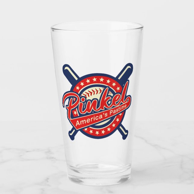 Pinkel Vergangenheit Zeit Pint Glas (Vorderseite)