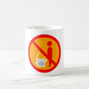 PINKELN NICHT TOILETTEN-VERKEHRSSCHILD TASSE